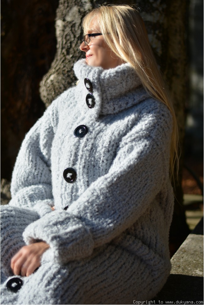 Chunky wool long cardigan Juliet/CA126